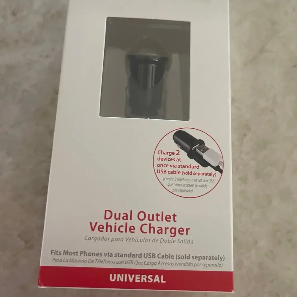 Verizon dual outlet vehicle charger for phone charging